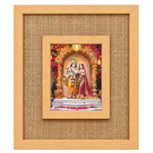Radha Krishna Laminated Jute Wall Photo Frame, 14 X 16 Inch (F174731) Radha Krishna Laminated Jute Wall Photo Frame, 14 X 16 Inch (F174731)