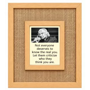 A P J Abdul Kalam Laminated Jute Wall Photo Frame, 14 X 16 Inch (F174733) A P J Abdul Kalam Laminated Jute Wall Photo Frame, 14 X 16 Inch (F174733)