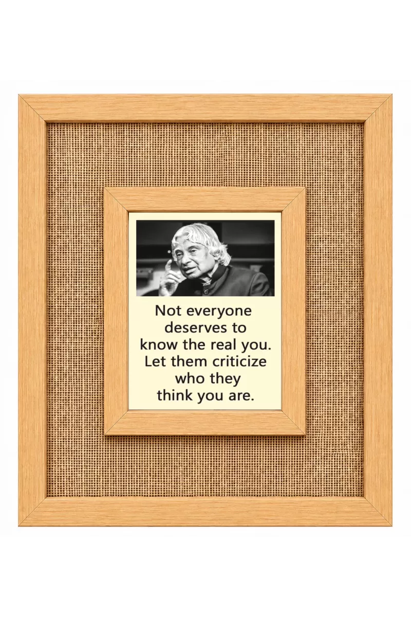 A P J Abdul Kalam Laminated Jute Wall Photo Frame, 14 X 16 Inch (F174733)