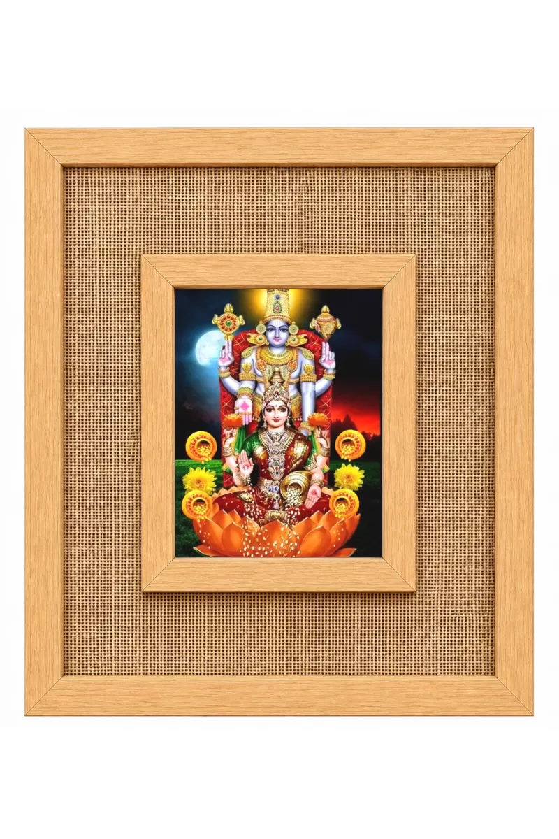 Lakshmi Narayan Laminated Jute Wall Photo Frame, 14 X 16 Inch (F174734)