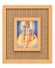 Lord Rama Laminated Jute Wall Photo Frame, 14 X 16 Inch (F174739)