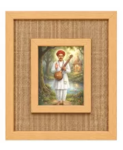 Sant Namdev Maharaj Laminated Jute Wall Photo Frame, 14 X 16 Inch (F174740)