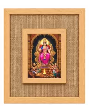 Goddess Mahalakshmi Laminated Jute Wall Photo Frame, 14 X 16 Inch (F174741)