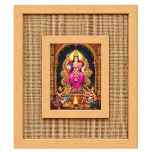 Goddess Mahalakshmi Laminated Jute Wall Photo Frame, 14 X 16 Inch (F174741) Goddess Mahalakshmi Laminated Jute Wall Photo Frame, 14 X 16 Inch (F174741)