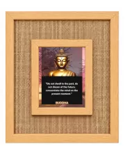 Buddha Laminated Jute Wall Photo Frame, 14 X 16 Inch (F174752)