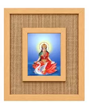 Goddess Saraswati Laminated Jute Wall Photo Frame, 14 X 16 Inch (F174753)