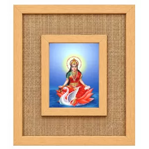 Goddess Saraswati Laminated Jute Wall Photo Frame, 14 X 16 Inch (F174753) Goddess Saraswati Laminated Jute Wall Photo Frame, 14 X 16 Inch (F174753)