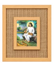 Chakradhar Swami Laminated Jute Wall Photo Frame, 14 X 16 Inch (F174757)