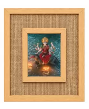 Maa Ganga Laminated Jute Wall Photo Frame, 14 X 16 Inch (F174760)