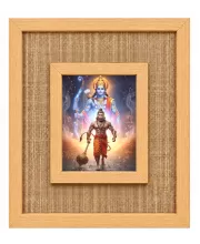 Hanuman Laminated Jute Wall Photo Frame, 14 X 16 Inch (F174762)