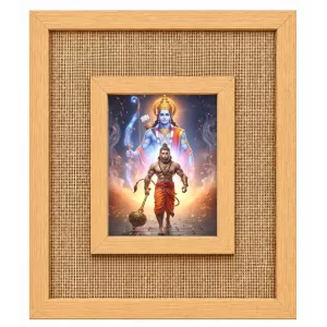 Hanuman Laminated Jute Wall Photo Frame, 14 X 16 Inch (F174762) Hanuman Laminated Jute Wall Photo Frame, 14 X 16 Inch (F174762)