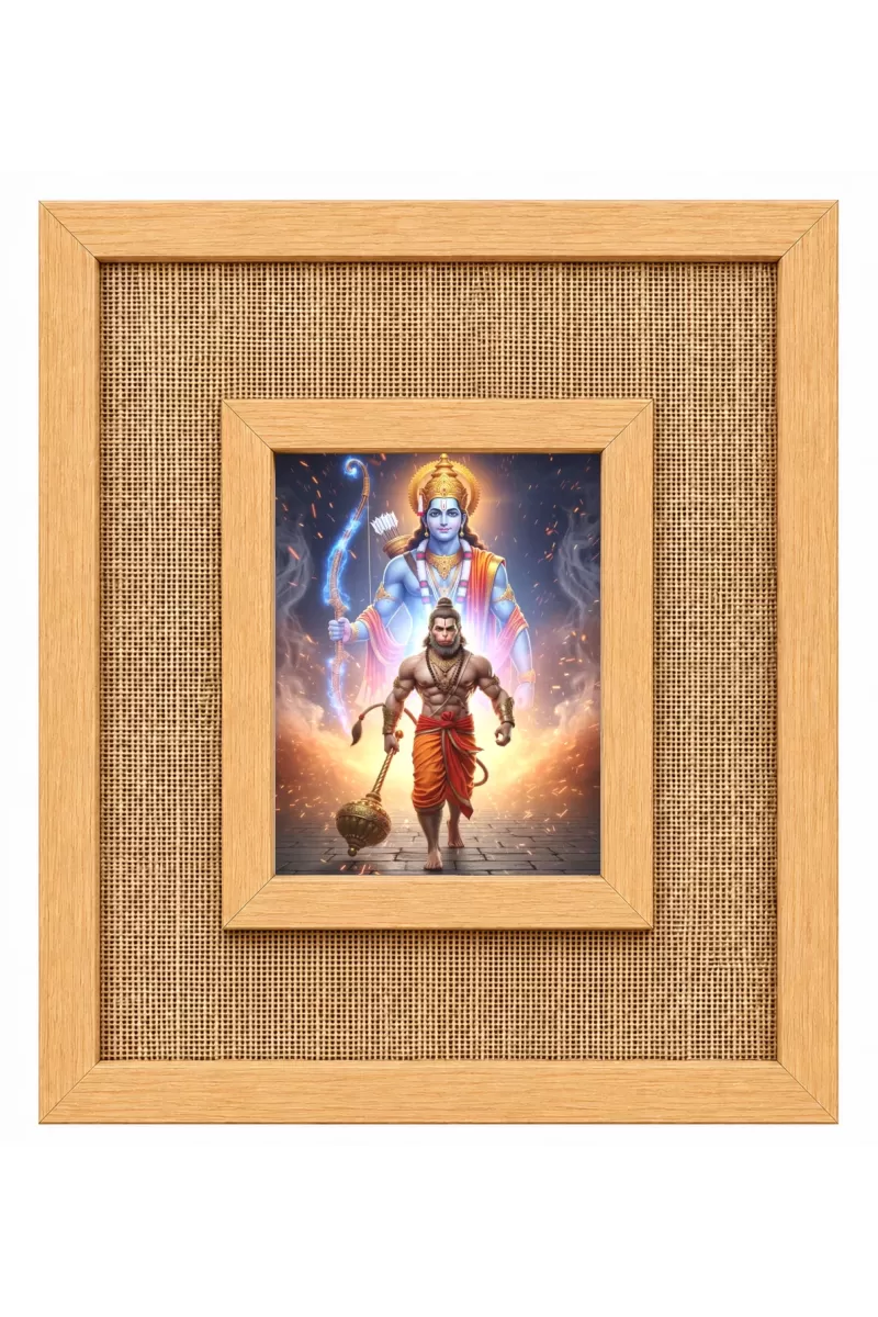 Hanuman Laminated Jute Wall Photo Frame, 14 X 16 Inch (F174762)