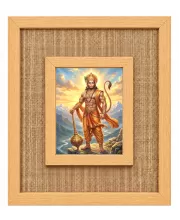 Hanuman Laminated Jute Wall Photo Frame, 14 X 16 Inch (F174771)