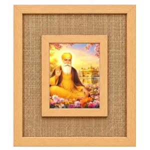 Guru Nanak Dev Ji Laminated Jute Wall Photo Frame, 14 X 16 Inch (F174772) Guru Nanak Dev Ji Laminated Jute Wall Photo Frame, 14 X 16 Inch (F174772)