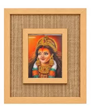 Maa Durga Laminated Jute Wall Photo Frame, 14 X 16 Inch (F174782)