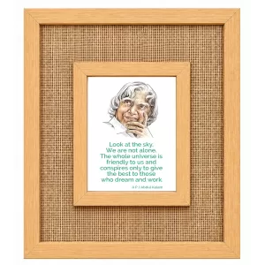 A P J Abdul Kalam Laminated Jute Wall Photo Frame, 14 X 16 Inch (F174783)