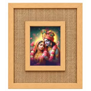Radha Krishna Laminated Jute Wall Photo Frame, 14 X 16 Inch (F174784) Radha Krishna Laminated Jute Wall Photo Frame, 14 X 16 Inch (F174784)