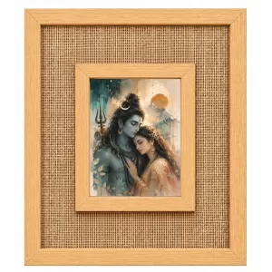Shiva Parvati Laminated Jute Wall Photo Frame, 14 X 16 Inch (F174785) Shiva Parvati Laminated Jute Wall Photo Frame, 14 X 16 Inch (F174785)