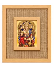 Panchmukhi Hanuman Laminated Jute Wall Photo Frame, 14 X 16 Inch (F174789)