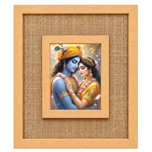 Radha Krishna Laminated Jute Wall Photo Frame, 14 X 16 Inch (F174790) Radha Krishna Laminated Jute Wall Photo Frame, 14 X 16 Inch (F174790)