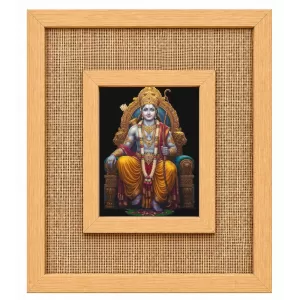 Lord Rama Laminated Jute Wall Photo Frame, 14 X 16 Inch (F174793) Lord Rama Laminated Jute Wall Photo Frame, 14 X 16 Inch (F174793)