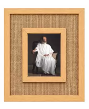 Shree Shree Ravi Shankar Laminated Jute Wall Photo Frame, 14 X 16 Inch (F174795)