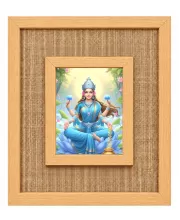 Lakshmi Maa Laminated Jute Wall Photo Frame, 14 X 16 Inch (F174796)