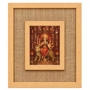 Durga Maa Laminated Jute Wall Photo Frame, 14 X 16 Inch (F174797) Durga Maa Laminated Jute Wall Photo Frame, 14 X 16 Inch (F174797)