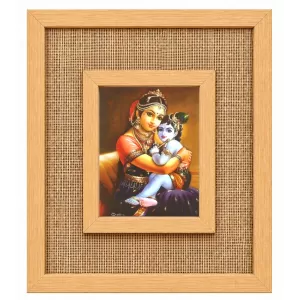 Yashoda Krishna Laminated Jute Wall Photo Frame, 14 X 16 Inch (F174800) Yashoda Krishna Laminated Jute Wall Photo Frame, 14 X 16 Inch (F174800)
