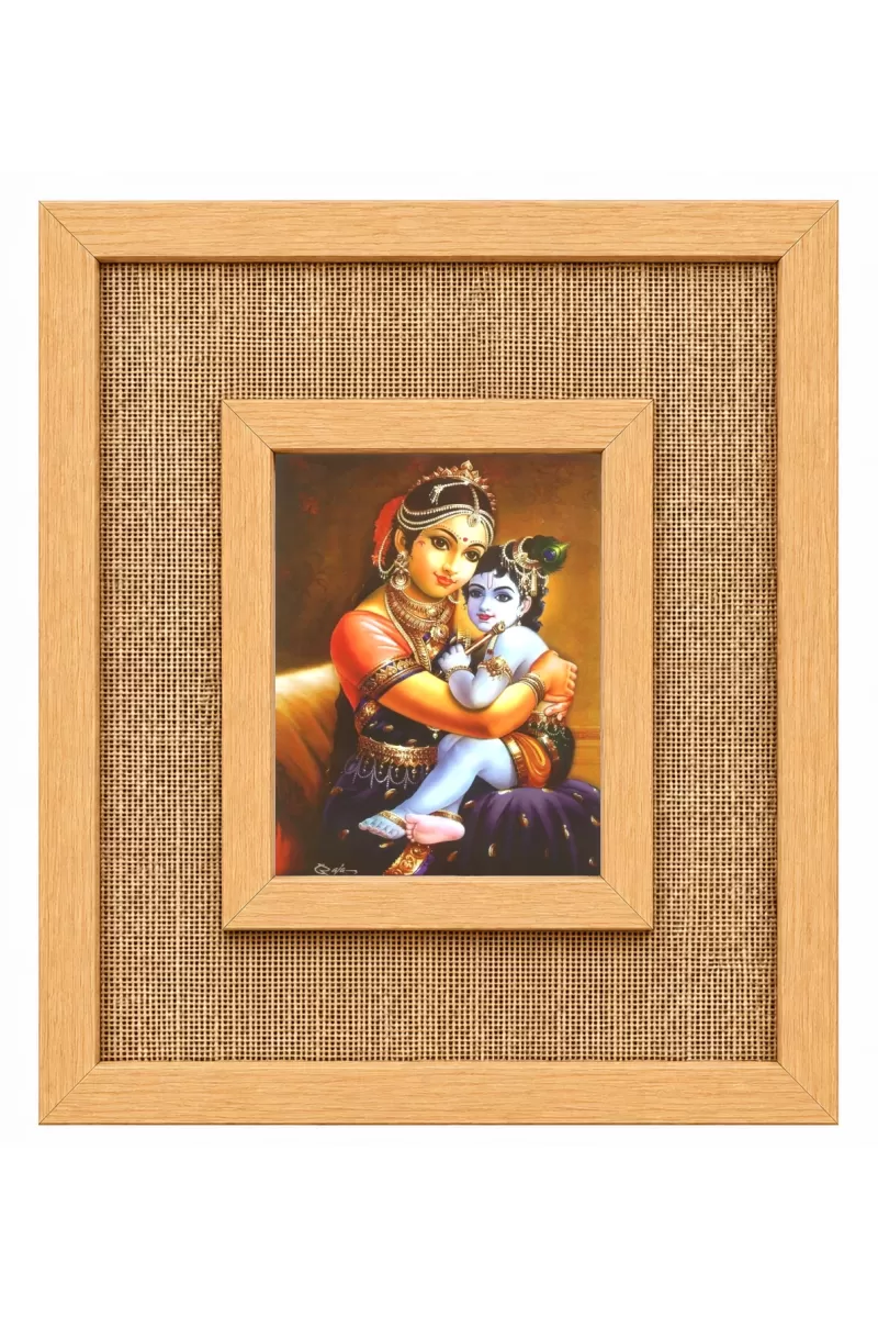 Yashoda Krishna Laminated Jute Wall Photo Frame, 14 X 16 Inch (F174800)