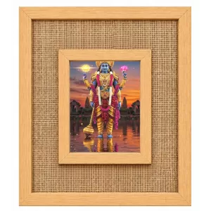 Lord Vishnu Laminated Jute Wall Photo Frame, 14 X 16 Inch (F174802) Lord Vishnu Laminated Jute Wall Photo Frame, 14 X 16 Inch (F174802)