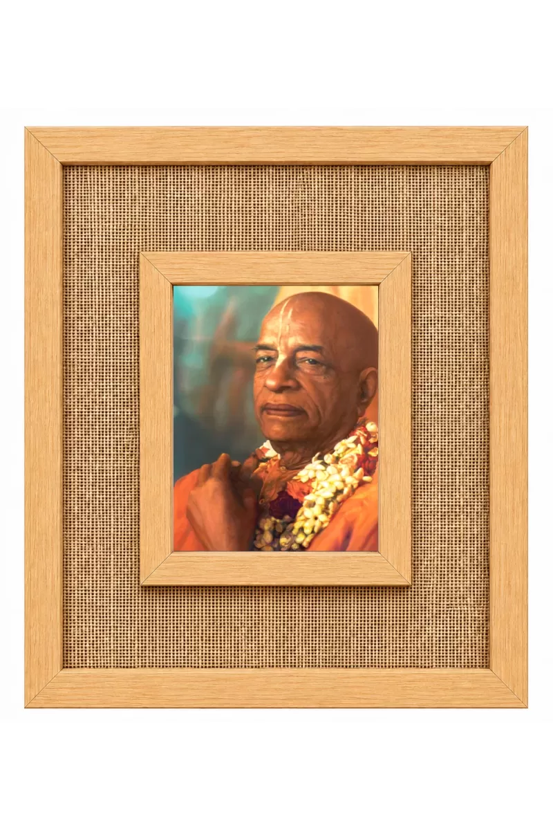 A C Bhaktivedanta Swami Prabhupada Laminated Jute Wall Photo Frame, 14 X 16 Inch (F174803)