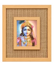 Radha Krishna Laminated Jute Wall Photo Frame, 14 X 16 Inch (F174808)