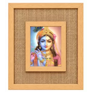 Radha Krishna Laminated Jute Wall Photo Frame, 14 X 16 Inch (F174808) Radha Krishna Laminated Jute Wall Photo Frame, 14 X 16 Inch (F174808)