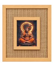 Hanuman Laminated Jute Wall Photo Frame, 14 X 16 Inch (F174809)