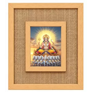 Surya Dev Laminated Jute Wall Photo Frame, 14 X 16 Inch (F174811)