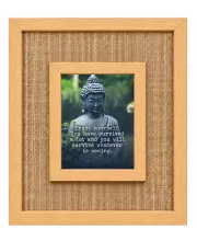 Buddha Laminated Jute Wall Photo Frame, 14 X 16 Inch (F174812)