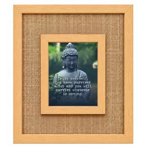 Buddha Laminated Jute Wall Photo Frame, 14 X 16 Inch (F174812) Buddha Laminated Jute Wall Photo Frame, 14 X 16 Inch (F174812)