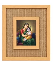 Yashoda Krishna Laminated Jute Wall Photo Frame, 14 X 16 Inch (F174813)
