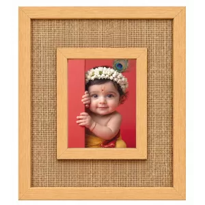 Baby Krishna Laminated Jute Wall Photo Frame, 14 X 16 Inch (F174821) Baby Krishna Laminated Jute Wall Photo Frame, 14 X 16 Inch (F174821)