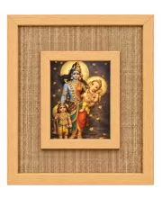 Maa Durga Laminated Jute Wall Photo Frame, 14 X 16 Inch (F174824)