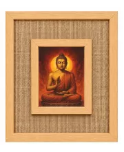 Buddha Laminated Jute Wall Photo Frame, 14 X 16 Inch (F174825)