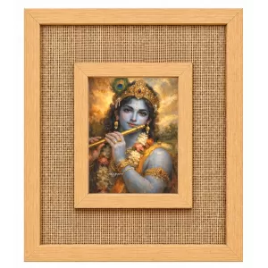 Lord Krishna Laminated Jute Wall Photo Frame, 14 X 16 Inch (F174826) Lord Krishna Laminated Jute Wall Photo Frame, 14 X 16 Inch (F174826)
