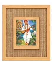Shree Namdev Maharaj Laminated Jute Wall Photo Frame, 14 X 16 Inch (F174830)