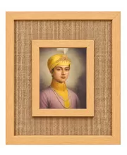 Indian Prince Laminated Jute Wall Photo Frame, 14 X 16 Inch (F174839)