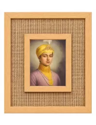 Indian Prince Laminated Jute Wall Photo Frame, 14 X 16 Inch (F174839)