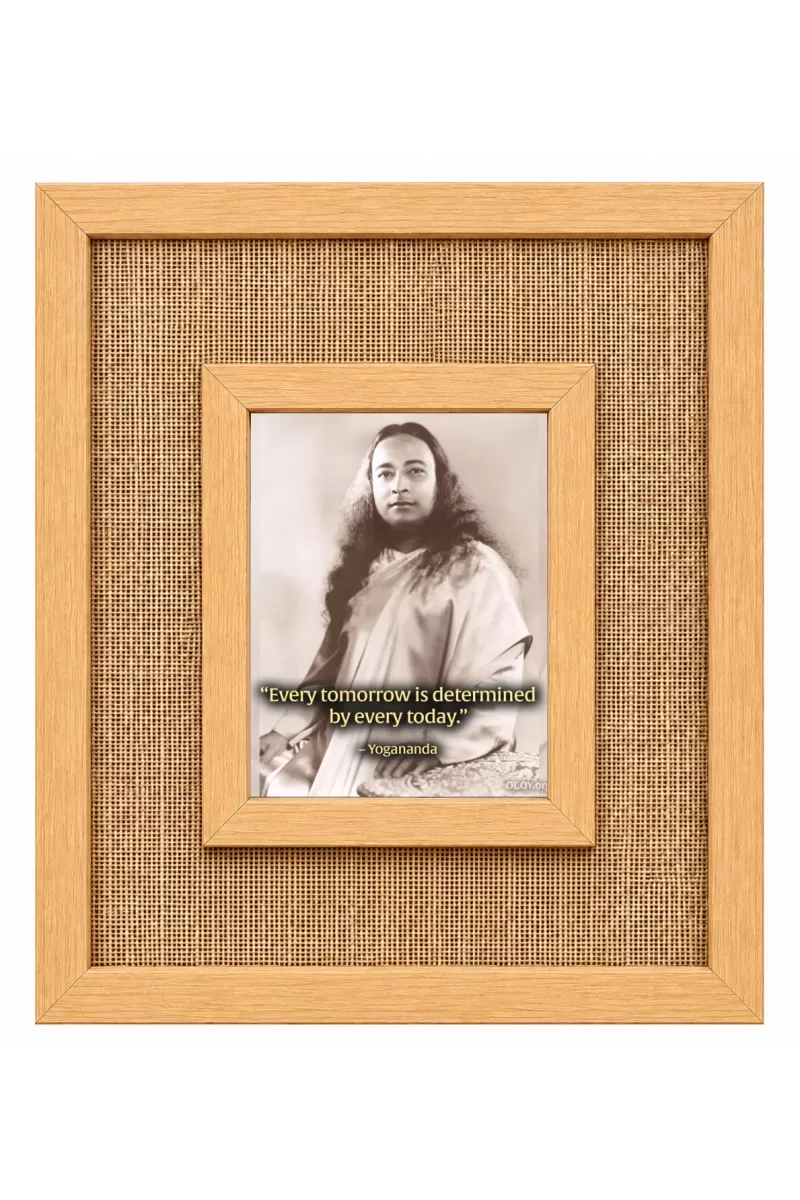 Paramahansa Yogananda Laminated Jute Wall Photo Frame, 14 X 16 Inch (F174844)