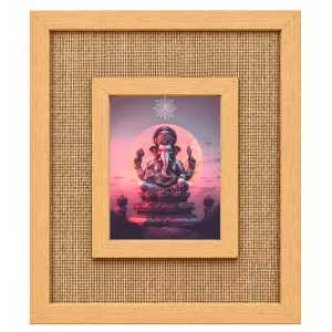 Lord Ganesha Laminated Jute Wall Photo Frame, 14 X 16 Inch (F174848) Lord Ganesha Laminated Jute Wall Photo Frame, 14 X 16 Inch (F174848)