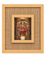Goddess Lakshmi Laminated Jute Wall Photo Frame, 14 X 16 Inch (F174852)