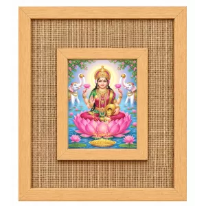 Goddess Lakshmi Laminated Jute Wall Photo Frame, 14 X 16 Inch (F174854) Goddess Lakshmi Laminated Jute Wall Photo Frame, 14 X 16 Inch (F174854)